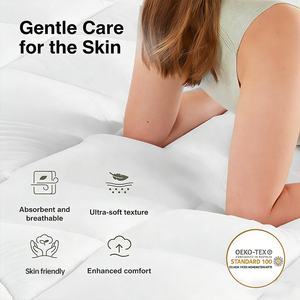 Surmatelas matelassé <span class=keywords><strong>Novilla</strong></span> 5 cm 120x190 Écologique Confort réglable Respirant Lavable Housse de matelas matelassée Poche profonde 30 - Product Image 4