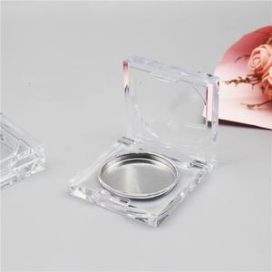 39.6mm iç çapı şeffaf boş akrilik kompakt pudra kutusu kare boş plastik göz farı paleti vaka - Product Image 1