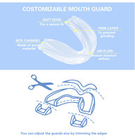 Protège-dents anti-ronflement ultra-fin en EVA avec logo personnalisé, couleur transparente pour adultes et juniors, protège-dents sportifs transparents