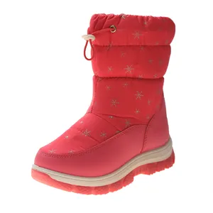 冬季儿童雪地靴保暖毛绒防水厚底中筒靴防滑儿童户外休闲运动鞋