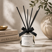 Bouteille diffuseur de parfum personnalisée de luxe 100ml 150ml transparente/givrée |   Verre cylindrique à fond épais imprimé en sérigraphie |   Xuzhou