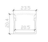 Profilé en aluminium 6063-T5 pour bandes LED, décorations, service de découpe LS-099
