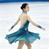 Costume de patinage artistique bleu sarcelle, col halter, dos en V profond, robe ornée de strass, manches longues en maille pour filles et adultes, performance sur glace