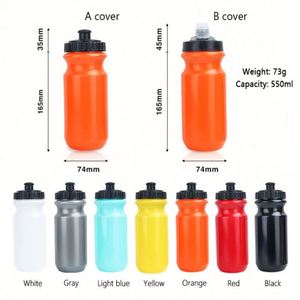Bouteille d'eau de sport en plastique PE personnalisée, réutilisable, sans BPA, à presser, pour le vélo, la randonnée, le cyclisme, 550 ml/750 ml - Product Image 2