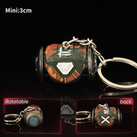 Porte-clés Mini Couteau Raze Boombot Valorant en Alliage de Zinc 3CM - Imprimé Numérique Tendance, Léger et Étanche
