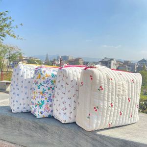 Premium Cotton Floral Beauty <b>Case</b> Ins Fashion Sweet <b>Makeup</b> Travel Bag Wholesale - Product Image 5