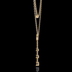 Collier en or 14K 18K à double rangée avec diamant de laboratoire taille ronde, collier en Y, DEF VVS, pendentif cercle classique, bijoux fins pour femmes - Product Image 4