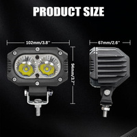 Luces LED de Trabajo a Prueba de Agua de 4 Pulgadas y 50w, Luces Antiniebla de Haz Amplio para Camiones Todoterreno, Motocicletas, SUV, ATV, UTV, Barcos, Tractores