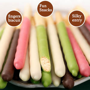 Biscuits enrobés <span class=keywords><strong>de</strong></span> chocolat, biscuits Lady Fingers, bâtonnets <span class=keywords><strong>de</strong></span> biscuits au chocolat, craquelins au chocolat, en-cas - Product Image 2