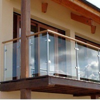 HYQY Garde-corps en verre extérieur de style design moderne facile à bricoler balustrade en acier inoxydable personnalisable pour pont avant et balcon