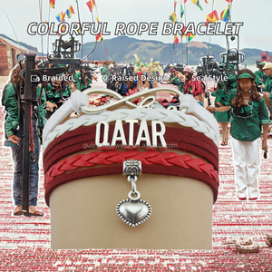 Braccialetto promozionale nautico in nastro intrecciato goffrato personalizzato GC all'ingrosso, colorato, con cordino, <span class=keywords><strong>souvenir</strong></span> di Portogallo, Panama, <span class=keywords><strong>Turchia</strong></span> - Product Image 2