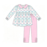 Vêtements assortis pour filles et garçons en gros, ensembles 2 pièces à manches longues, robe barboteuse, vêtements d'automne pour enfants