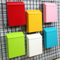 Boîte aux lettres murale de style européen créatif en fer avec serrure, boîte aux lettres de style américain, boîte à suggestions, boîte à lettres de style pastoral