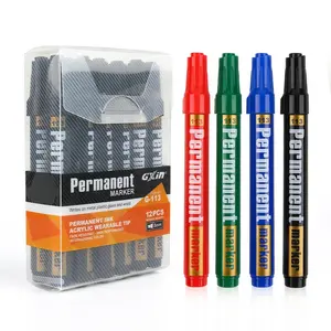 Gxin G-113 Concurrerende Prijs Op Olie Gebaseerde Waterdichte Permanente Marker Grotere Volume Alcohol Permanente Marker Pen