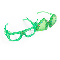 Noël LED Lunettes En Plastique Spooky Crâne et Citrouille Lunettes Rougeoyantes S'allument Clignotant Usine En Gros