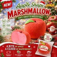 TikTok's virale kerstvloerdecoratie voor kinderen: appelvormige marshmallows en halal snoepjes voor een afternoon tea party.