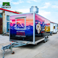 Fabricant de remorques alimentaires carrées, remorque de restauration mobile sur mesure avec équipement de cuisine et rangement