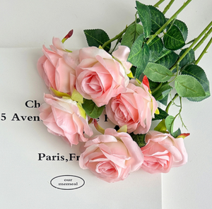 Rose Fleur Artificielle Pilée Glace Bleu Rose Maison Salon Déco Saint Valentin Mariage En Gros Fleur Artificielle - Product Image 4