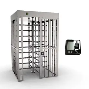 304SS Full Height Turnstile Gate With Pedestrian Control System Gym Turnstile Automatic Gates Auto Steel Stainless Power Weight