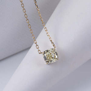 Luxury Womens Lab Grown Diamond <b>Necklace</b> <b>Chain</b> Pendant Gold Rose Gold White Gold Silver Premium Elegant Fine Jewelry - Product Image 2