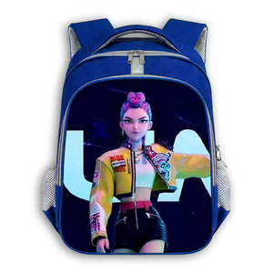 Zaino K-pop Witch con strisce riflettenti, blu scuro, a cartoni animati, grande capacità, leggero, per la scuola primaria, con chiusura a cerniera - Product Image 6