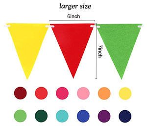 Banderoles en tissu feutre arc-en-ciel, <span class=keywords><strong>guirlande</strong></span> multicolore pour fête d'anniversaire, décoration de classe - Product Image 3