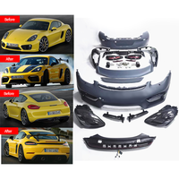 Pièces automobiles Bodykit Pare-chocs Facelift Kits de pare-chocs avant et arrière avec phares pour Porsche Cayman 981 Kit de carrosserie Upgrade 718
