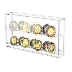 מותאם אישית ברורה קיר אקריליק רכוב תצוגת תג מטבע עבור אספנות - Product Image 1