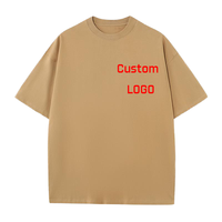 T-shirt à épaules tombantes 100 % coton personnalisé pour homme, impression de t-shirts surdimensionnés de marque, vente en gros, fournisseur en vrac avec logo
