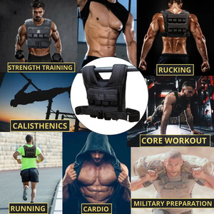 Ensemble de poids de fitness robuste pour entraînement fonctionnel 20KG 30KG, gilet lesté professionnel réglable avec poids en fer amovibles - Product Image 4