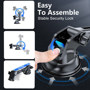 <span class=keywords><strong>Support</strong></span> de téléphone portable pour <span class=keywords><strong>voiture</strong></span>, fixation tableau de bord et pare-brise, ventouse puissante, antichoc, déverrouillage à un bouton, <span class=keywords><strong>support</strong></span> mains libres pour téléphone de <span class=keywords><strong>voiture</strong></span> - Product Image 3