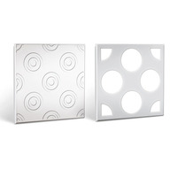 Panneaux de plafond carrés ignifuges de luxe pour hôpital, impression personnalisée, 600x600 mm, en alliage d'aluminium, décoratifs