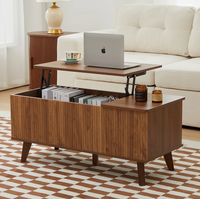 Table basse à dessus élévateur en bois avec rangement Meubles de salon durables Table à thé Ample espace de rangement Table basse élégante