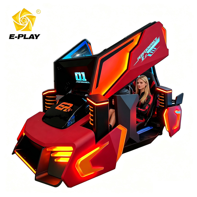 Eplay Factory 2026 New Model 6DOF 3 Screen Racing Car Driving Simulator Vr Racing Simulator Cockpit