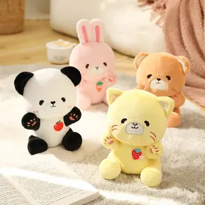 Bán Buôn Mềm Plushie Gối Dễ Thương Gấu Panda Gấu Đồ Chơi Sang Trọng Búp Bê Tùy Chỉnh Panda/Thỏ/Mèo/Gấu Đồ Chơi Nhồi Bông Cho Đám Cưới