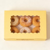 Boîtes en papier pour beignets en gros avec fenêtre, boîtes à mochi, boîtes en papier personnalisées pour biscuits, bonbons et gâteaux