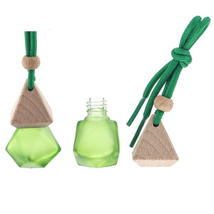 Custom Color 6ML Diamond Shape Hanging <b>Car</b> Essential Oil Vehicle Pendant Fragrance <b>Diffuser</b> Glass Perfume Bottle - Product Image 5