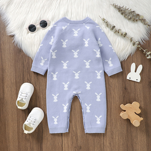 新到米米雄针织复活节兔子新生儿棉婴儿连衫裤衣服开衫婴儿毛衣衣服 - Product Image 5