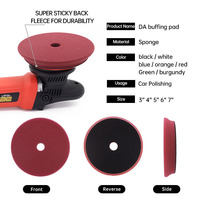 Tampon de polissage en mousse à coupe moyenne de 25 mm, couleur marron, haute efficacité, pour le lustrage automobile et l'élimination des rayures de ponçage de grain 1200-1500