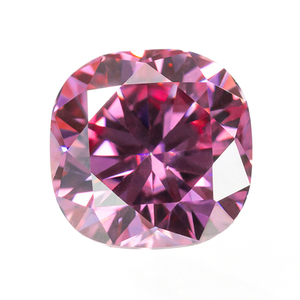 Goldleafr Shining Pink Color Cushion Cut <b>Moissanite</b> Diamond <b>Loose</b> Gemstone GRA Certificate Synthetic <b>Moissanite</b> - Product Image 1