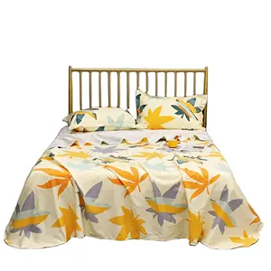 Set di lenzuola da letto personalizzati in fabbrica a quattro pezzi set di biancheria da letto, tra cui copripiumino, vecchio lenzuolo grezzo