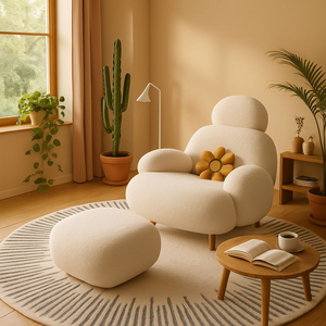 Silla de estilo de salón verde con base resistente, asientos ecológicos para estudios de belleza sostenibles - Product Image 1