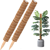 Support de Plantes Écologique Style Ferme avec Poteaux en Fibre de Coco Amovibles pour Plantes Grimpantes d'Intérieur et Jardin