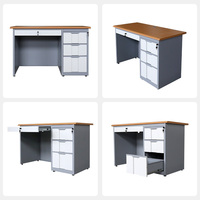 Personnel pas cher métal contemporain bois couleur top haute qualité table tiroir organisateur maison moderne poste de travail bureau mobilier de bureau