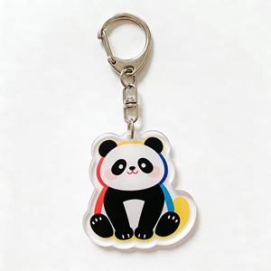 Promotion : Porte-clés en acrylique transparent holographique, motif dessin animé mignon, breloques personnalisées en acrylique, porte-clés transparent pour cadeaux d'enfants - Product Image 1