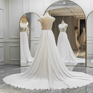 Guest Vintage V-cuello perlas vestidos de novia para mujer Jancember RL238 - Product Image 6