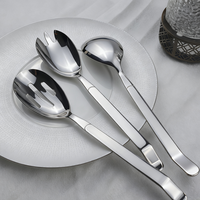 Ensemble de cuillères de service européennes en acier inoxydable 304, ajourées, polies miroir, pour buffet, hôtel, restaurant, vente en gros