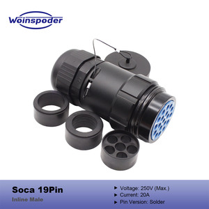 Land emSoca oca 19 Emen emlug emale Lug nline ononnector Old-plated Rass ins INS (Preinstalado) land 40 19-28mm - Product Image 1