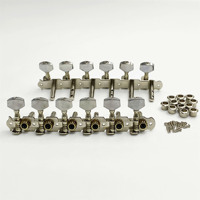High Quality Wholesale 6 Unit Double Hole Steel Pillar Square Head Tuning Pegs for 12 String Guitar Accessories