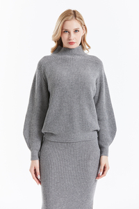 Pull en cachemire pur à 100% pour femmes, col roulé haut, tricoté plat, décontracté pour l'hiver - Product Image 2